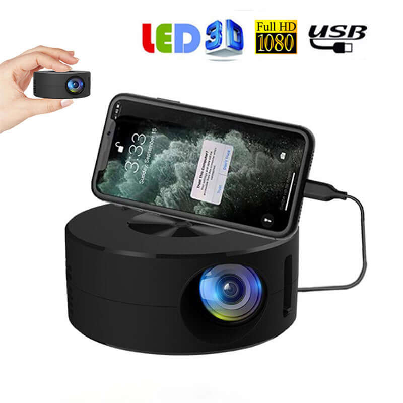 Smart Projector Wifi Portable Home Theater with smartphone connection for HD entertainment.